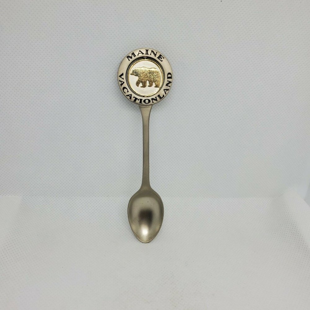 Vintage Maine Vacation Land Bear Moose Spoon
